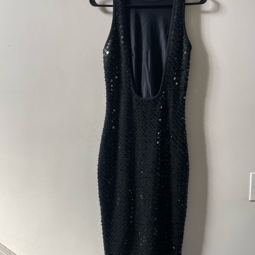 Vintage Black Sequin Dress